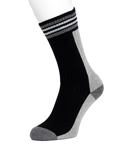 Cotton Sport Sock Unisex type 5 Black