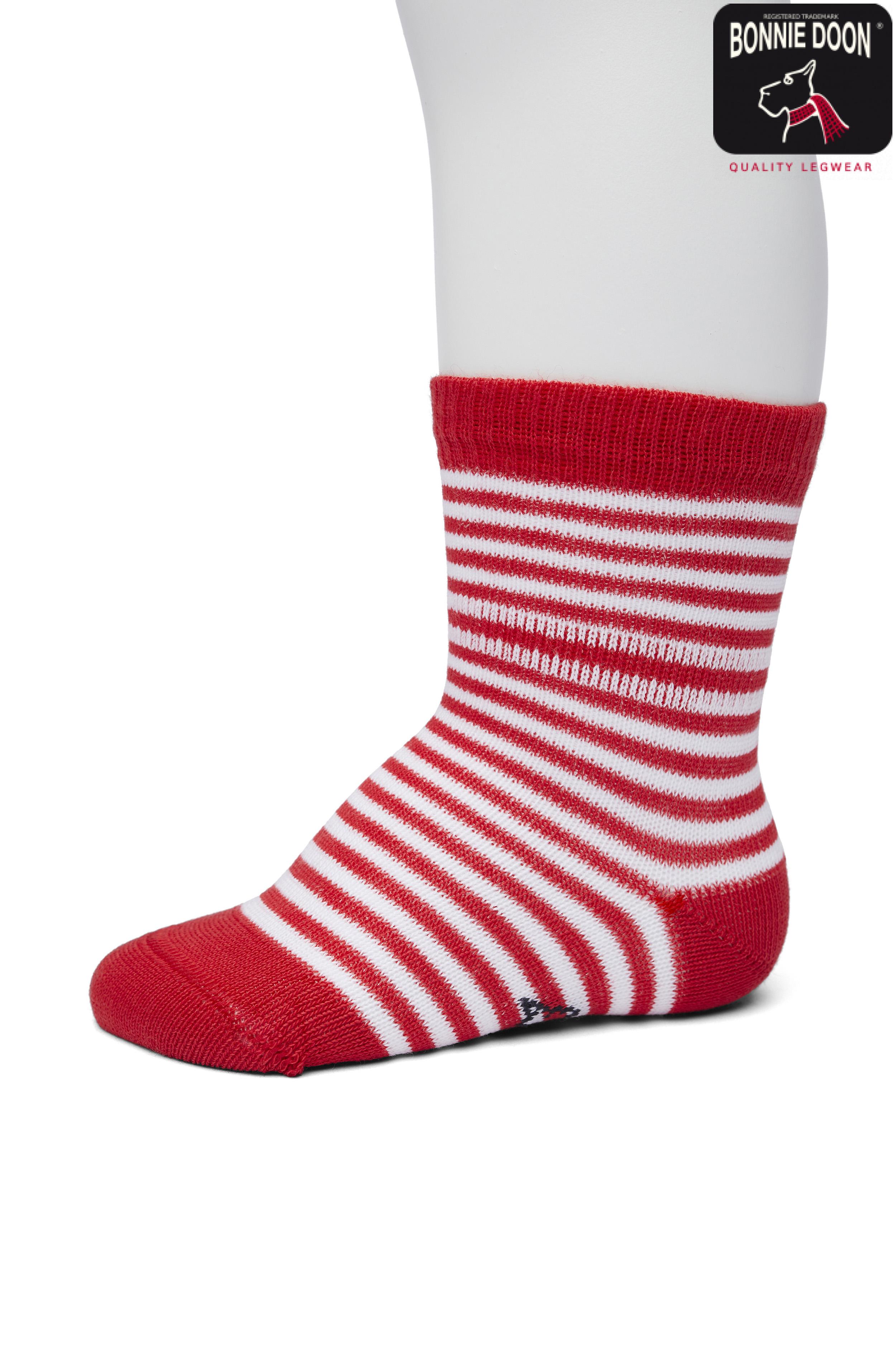 Basic Stripe sock Organic Hibiscus