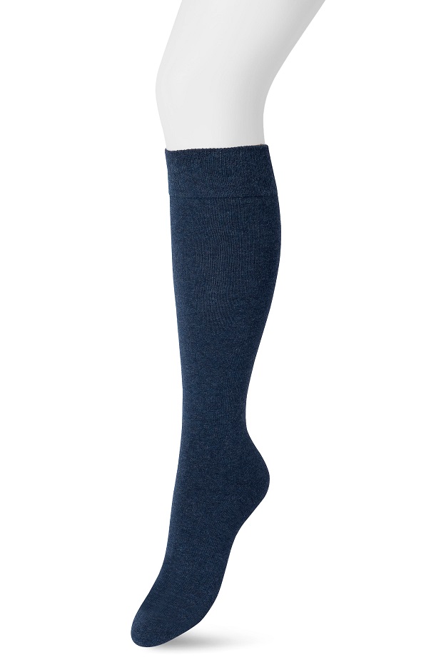 Cotton Knee-High Dark blue heather