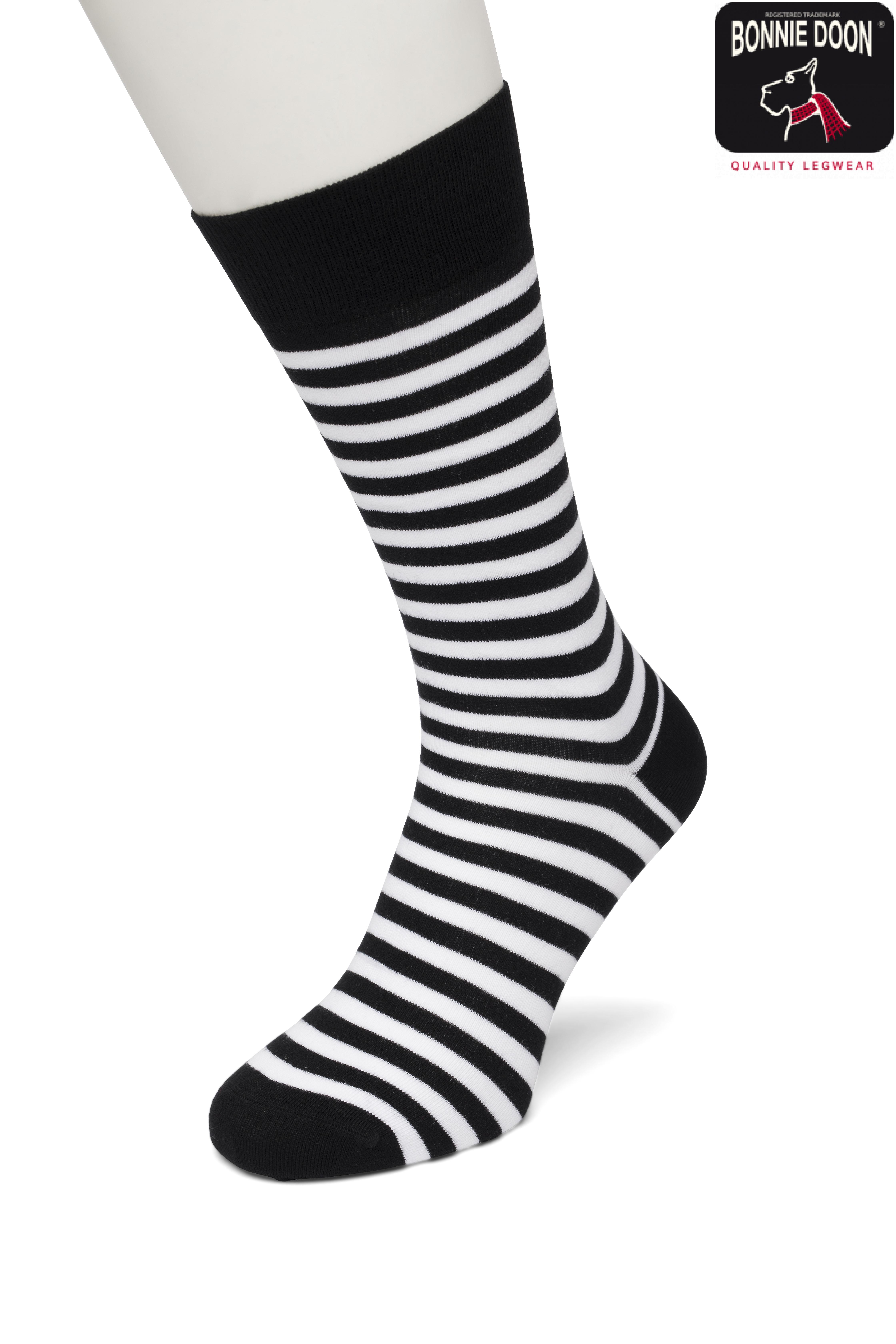 Basic Stripe sock Black