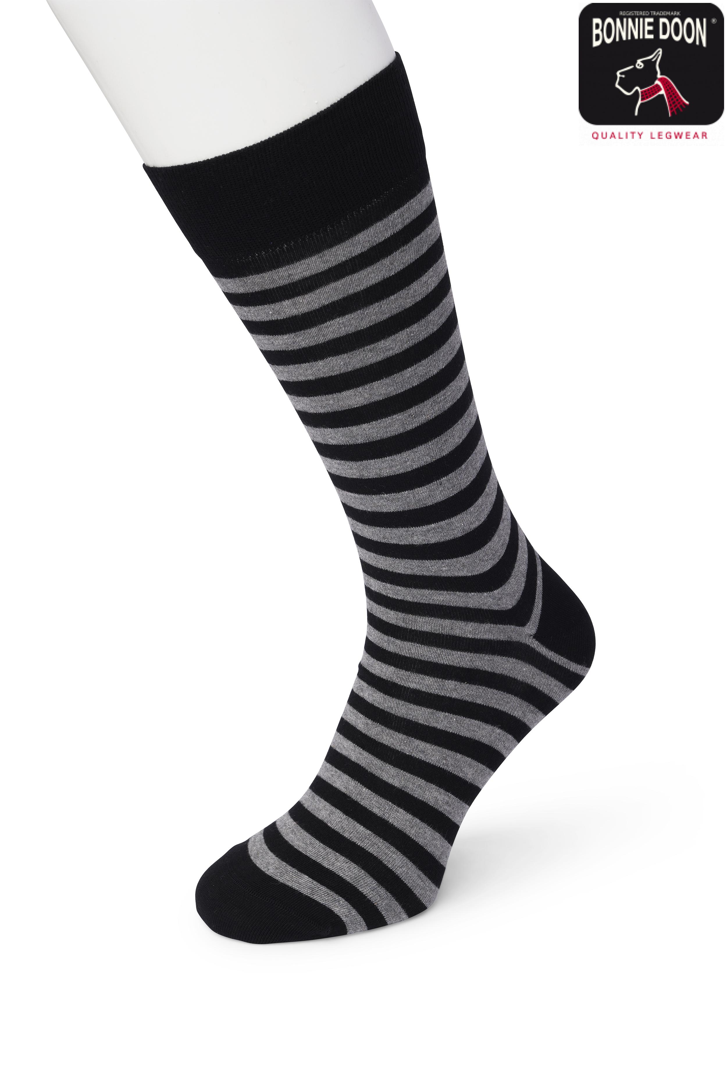 Basic Stripe sock Black grey