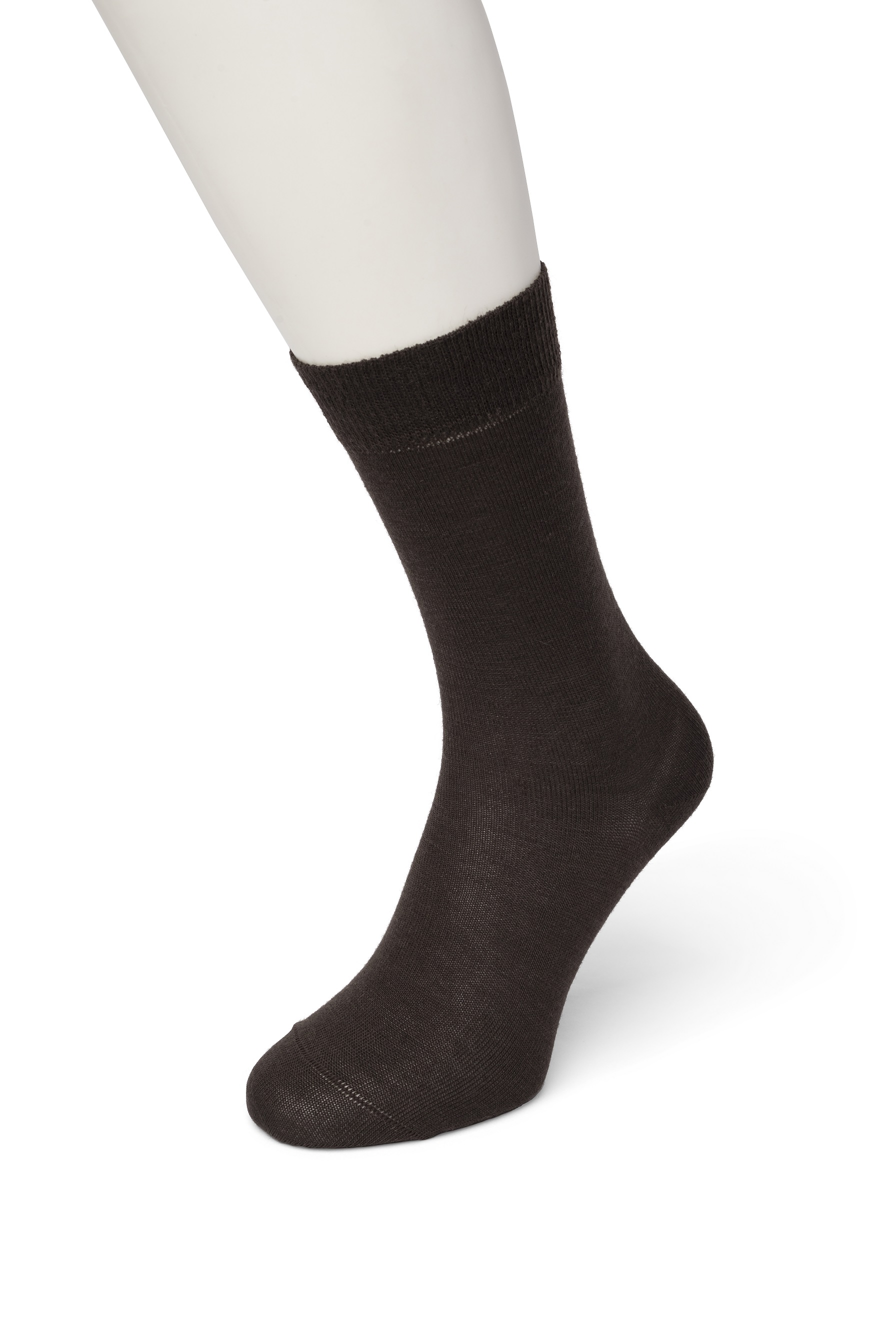 Wool/Cotton Sock Dark brown