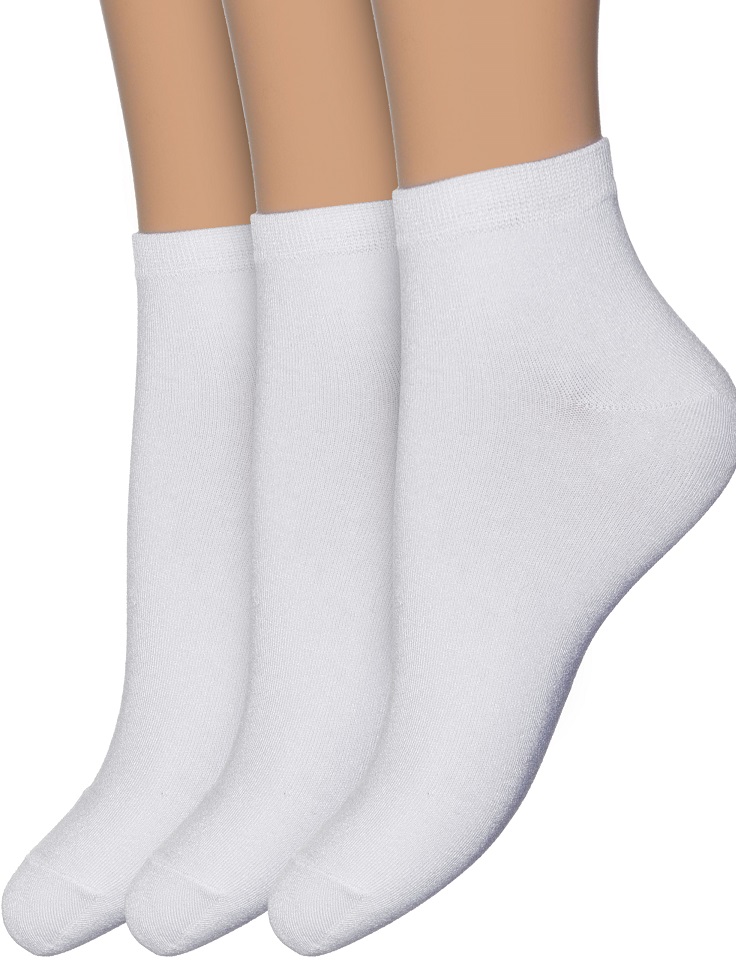 Bamboo Short Sock (3 paar) White