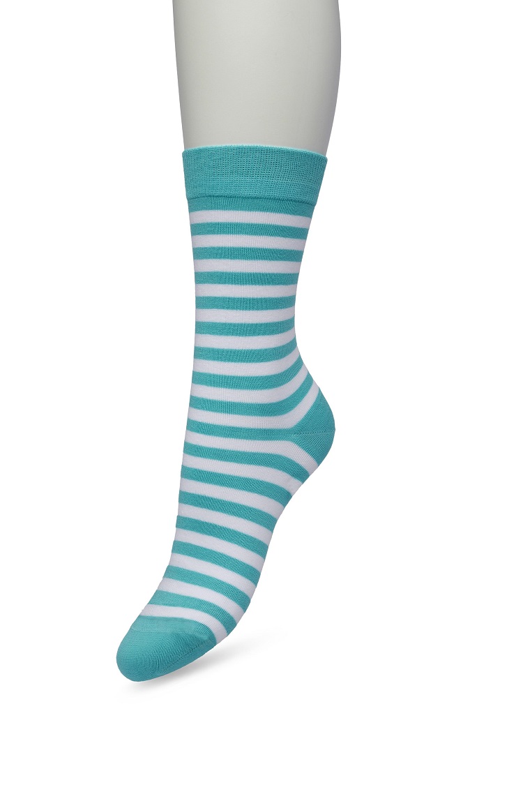 Basic Stripe Sock Ocean wave