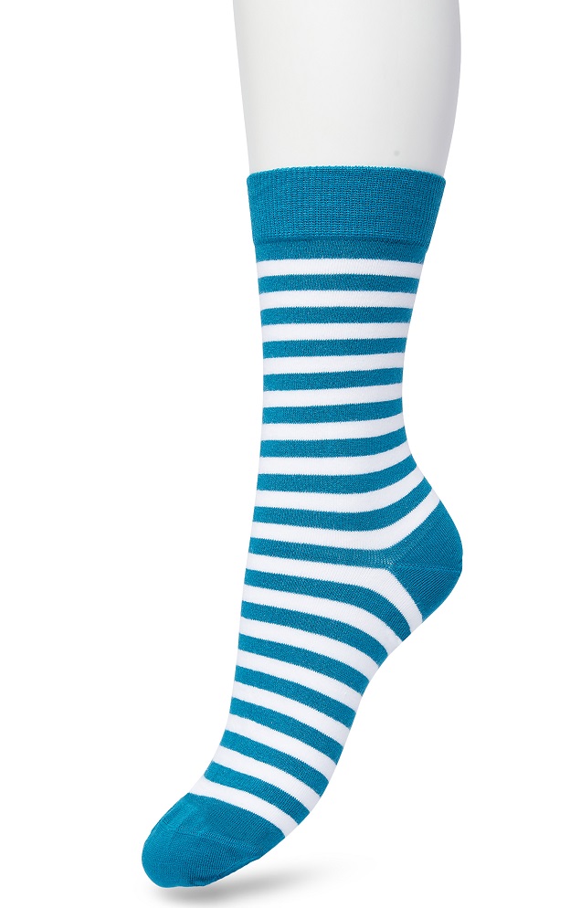 Basic Stripe Sock Deep lake