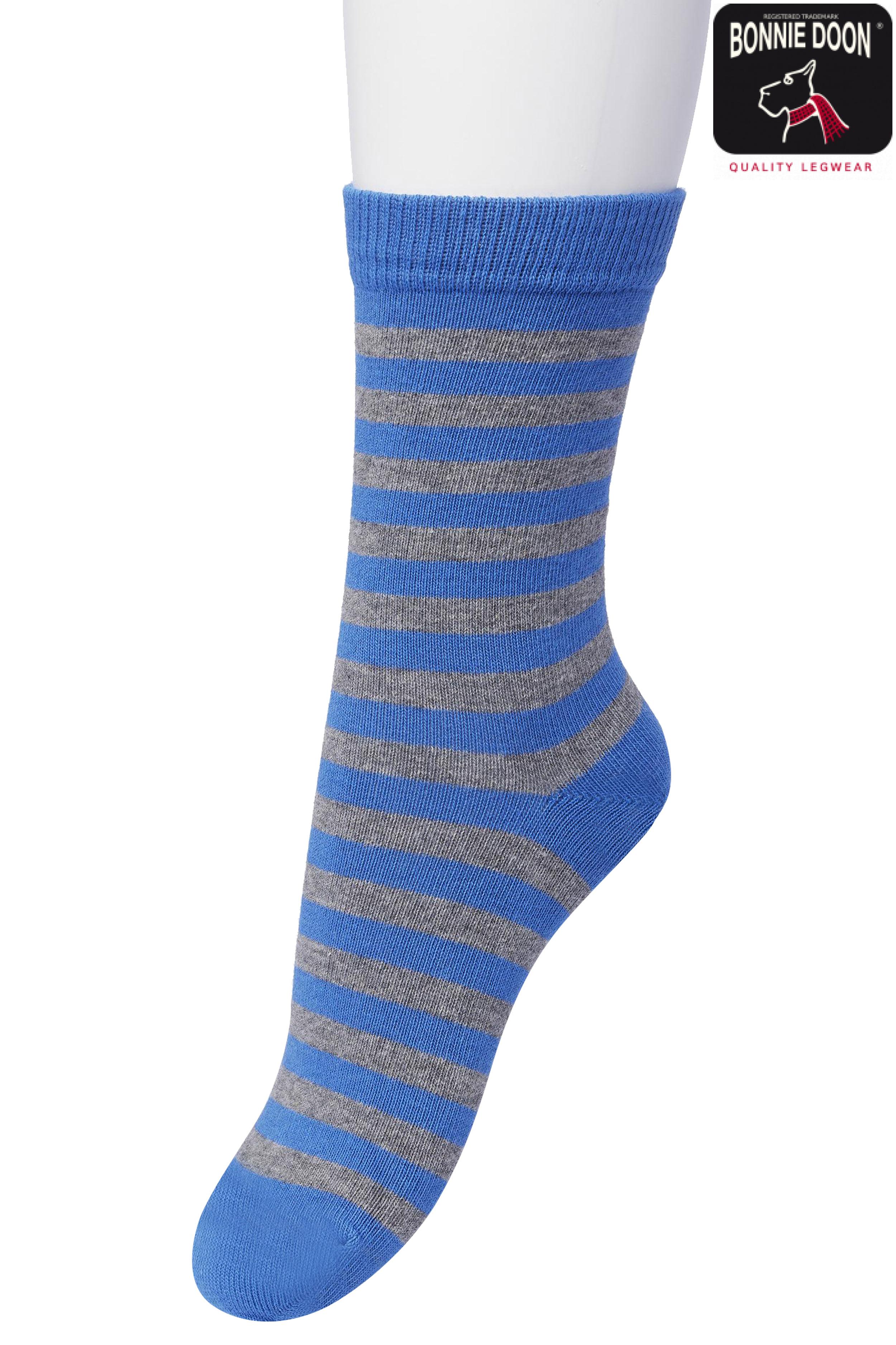 Basic Stripe sock Strong blue