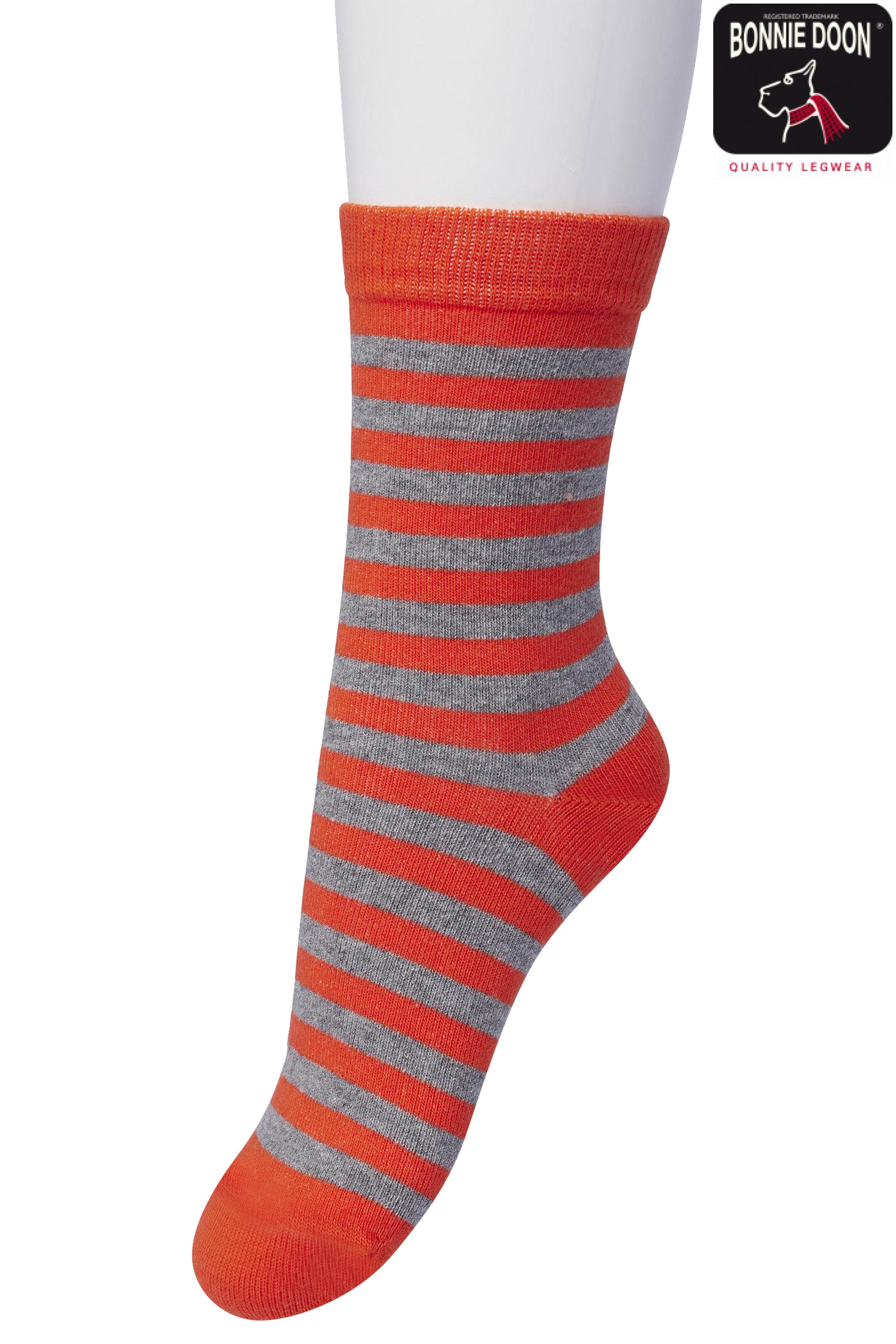 Basic Stripe sock Poinciana