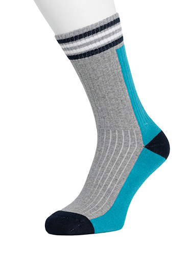 Cotton Sport Sock Unisex type 5 Light Grey Mele