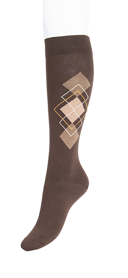 Rhombus Fun Knee high Dark brown