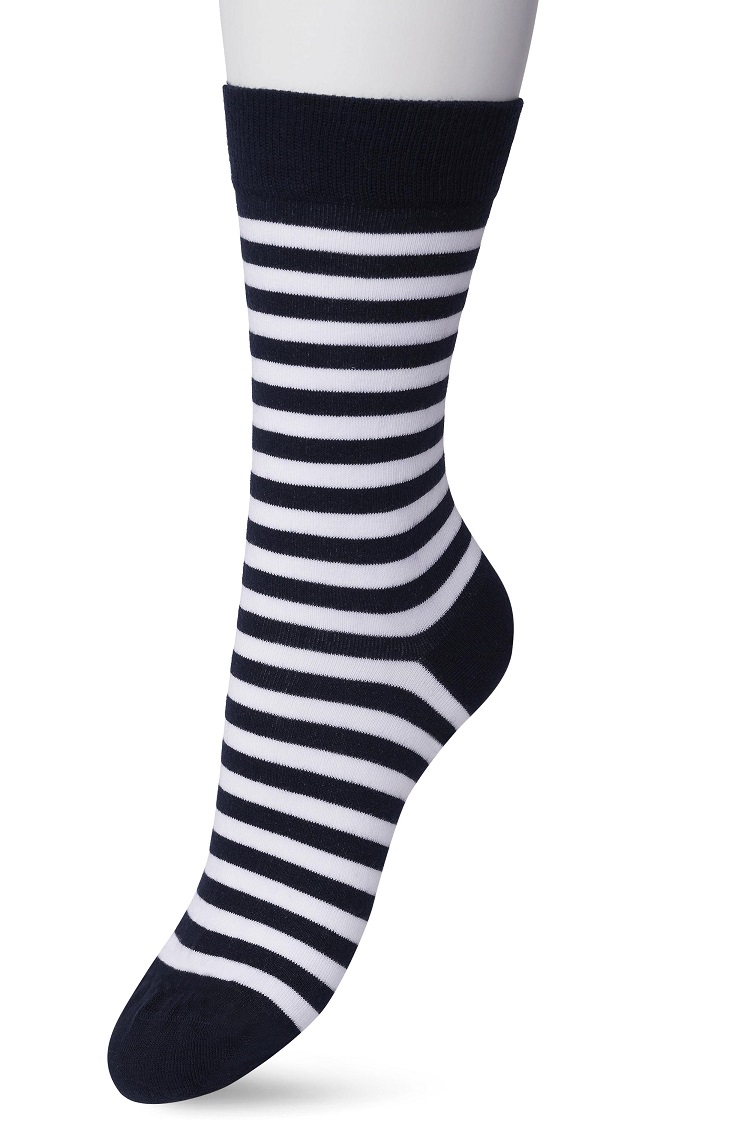 Basic Stripe Sock Black