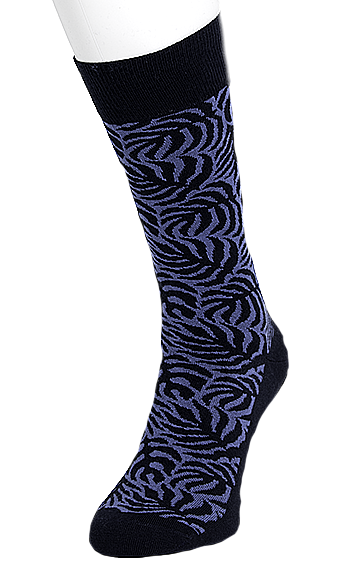 Botanical Leaf Sock Dark blue