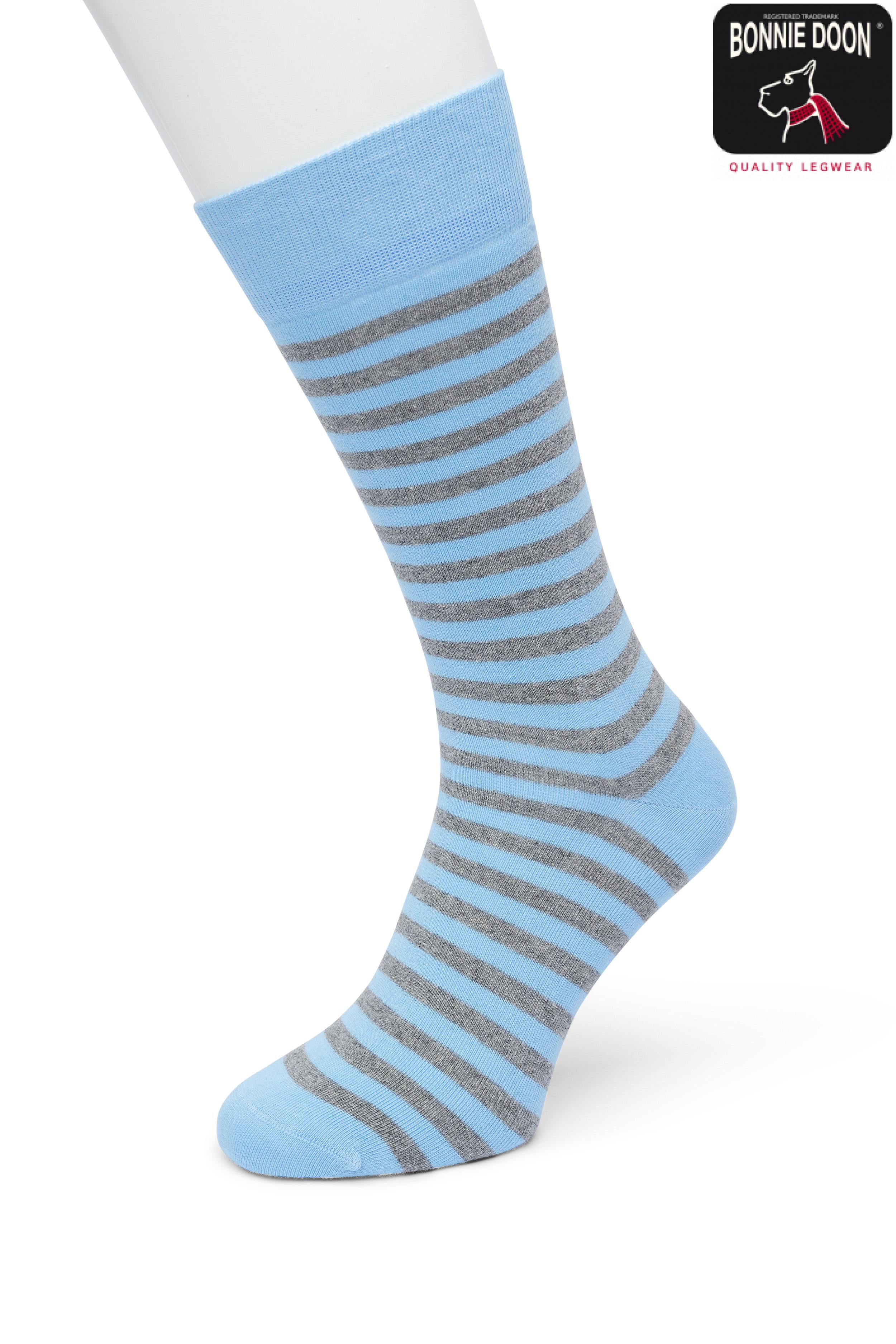 Basic Stripe sock Delphinium blue