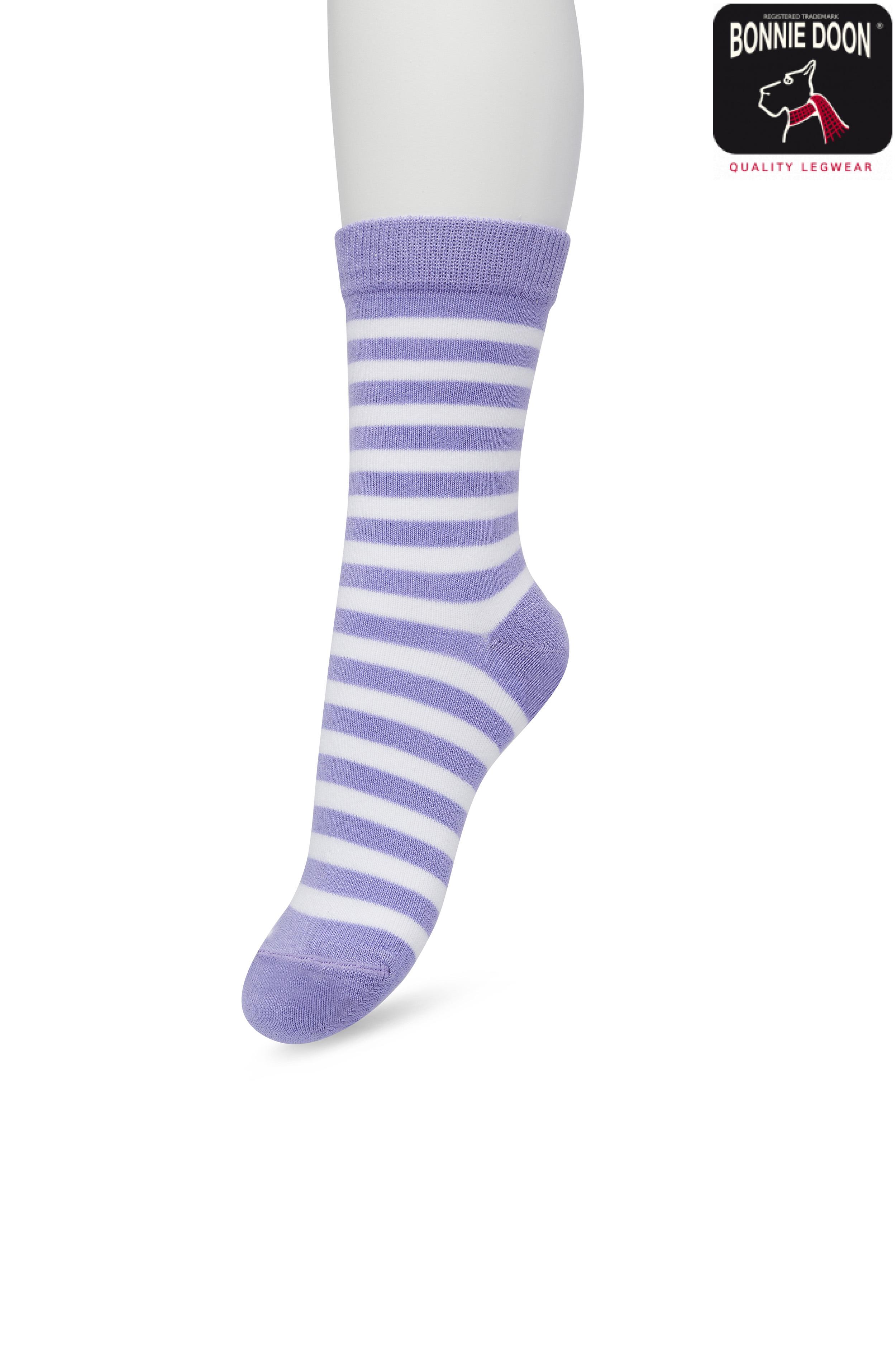 Basic Stripe sock Dusted peri