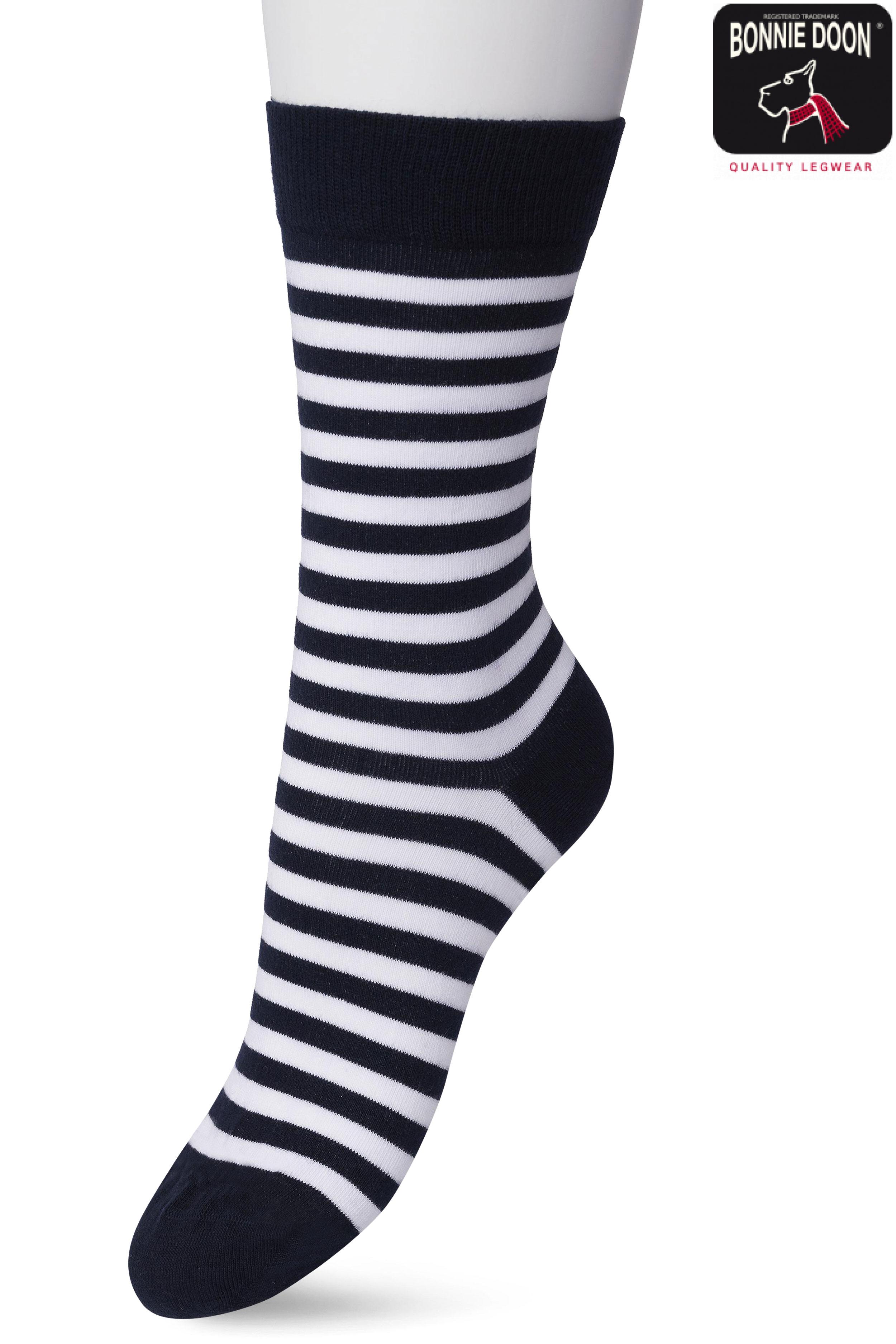 Basic Stripe Sock Black