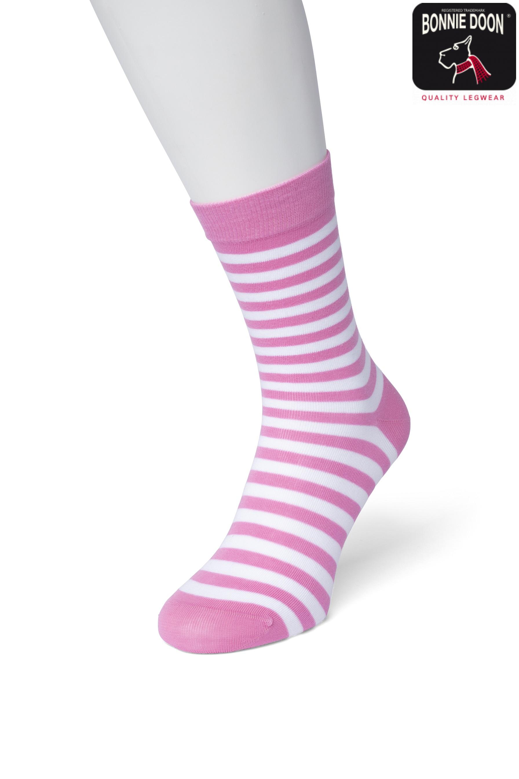 Basic Stripe sock Bubblegum