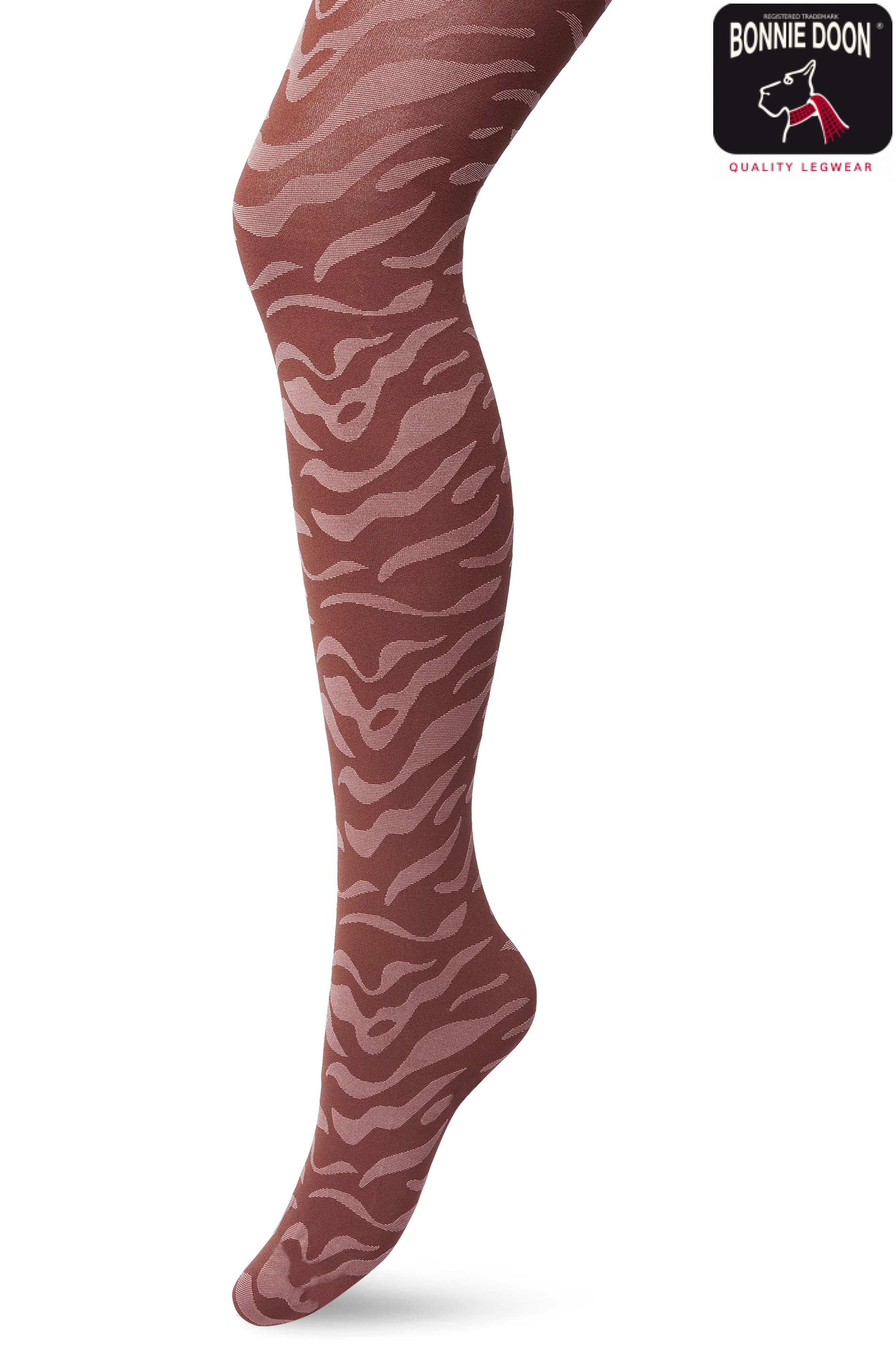 Zebra tights 100 denier Mesa rose