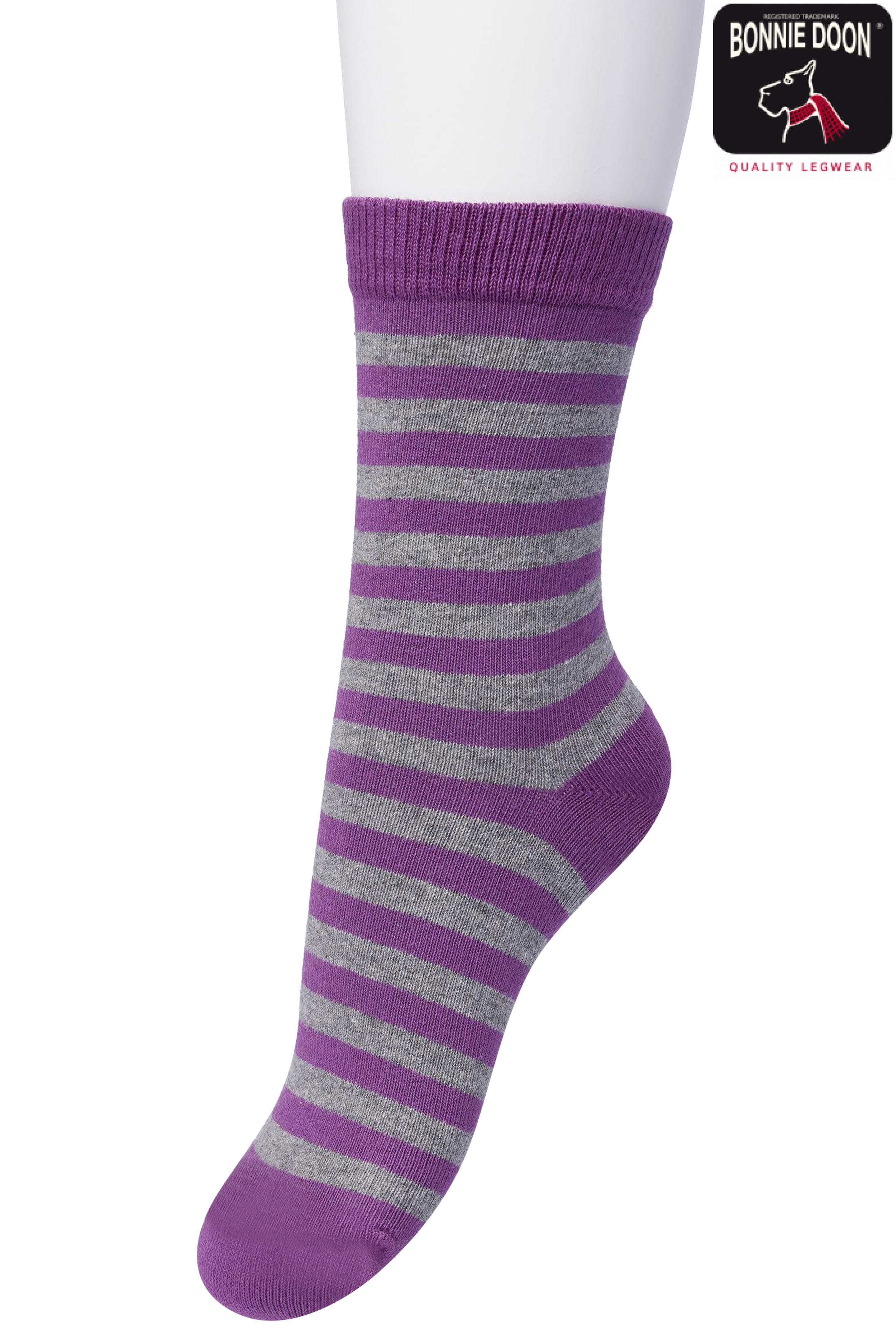 Basic Stripe sock Concord grape