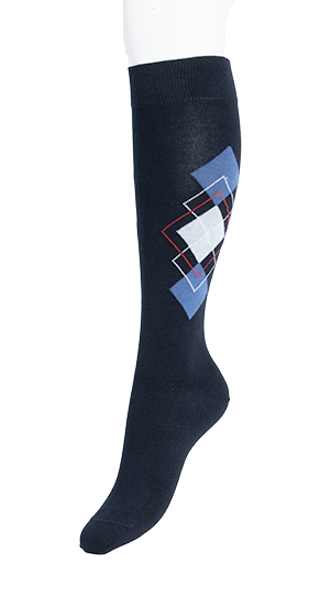 Rhombus Fun Knee high Dark blue