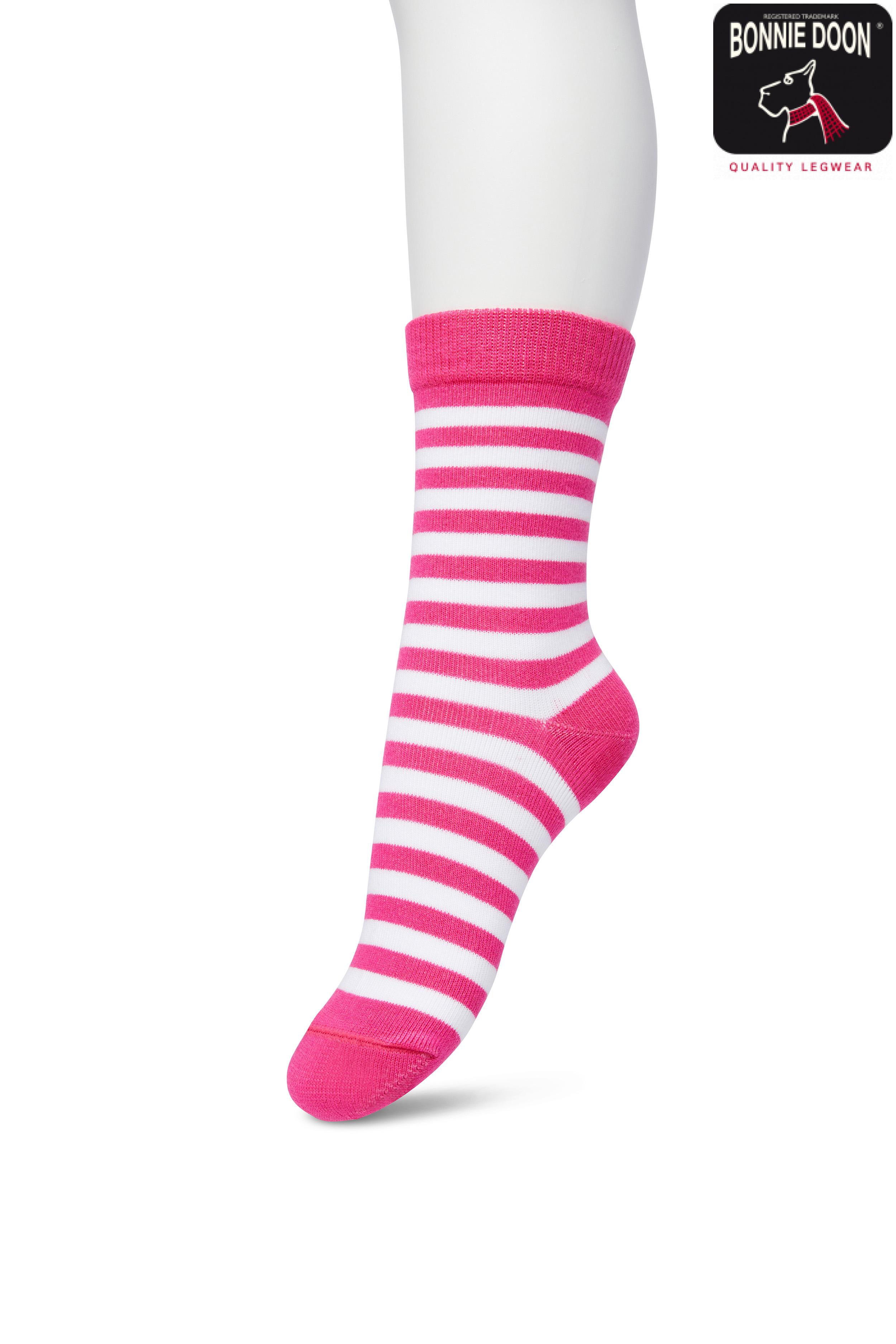 Basic Stripe sock Pink yarrow