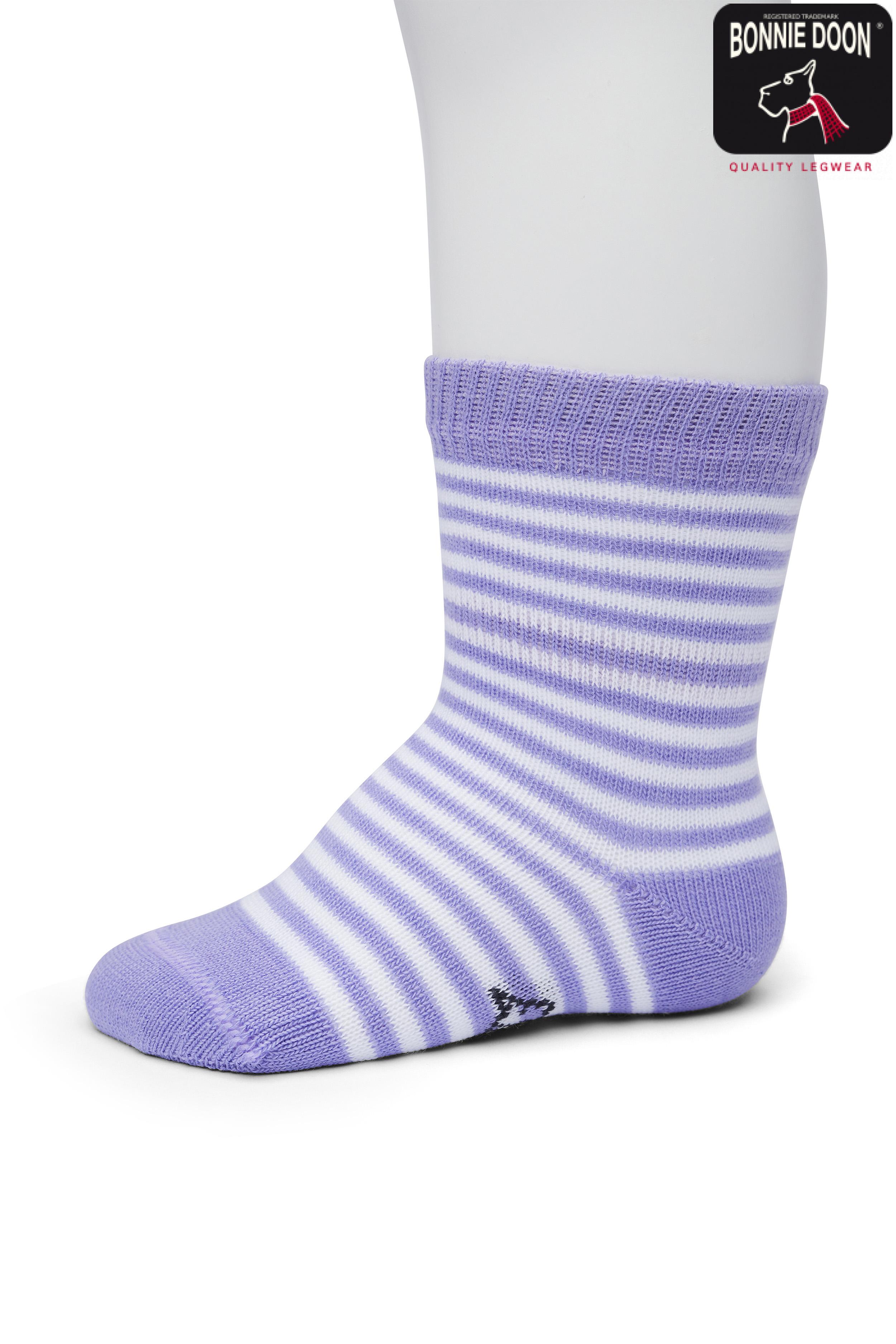 Basic Stripe sock Organic Lilac