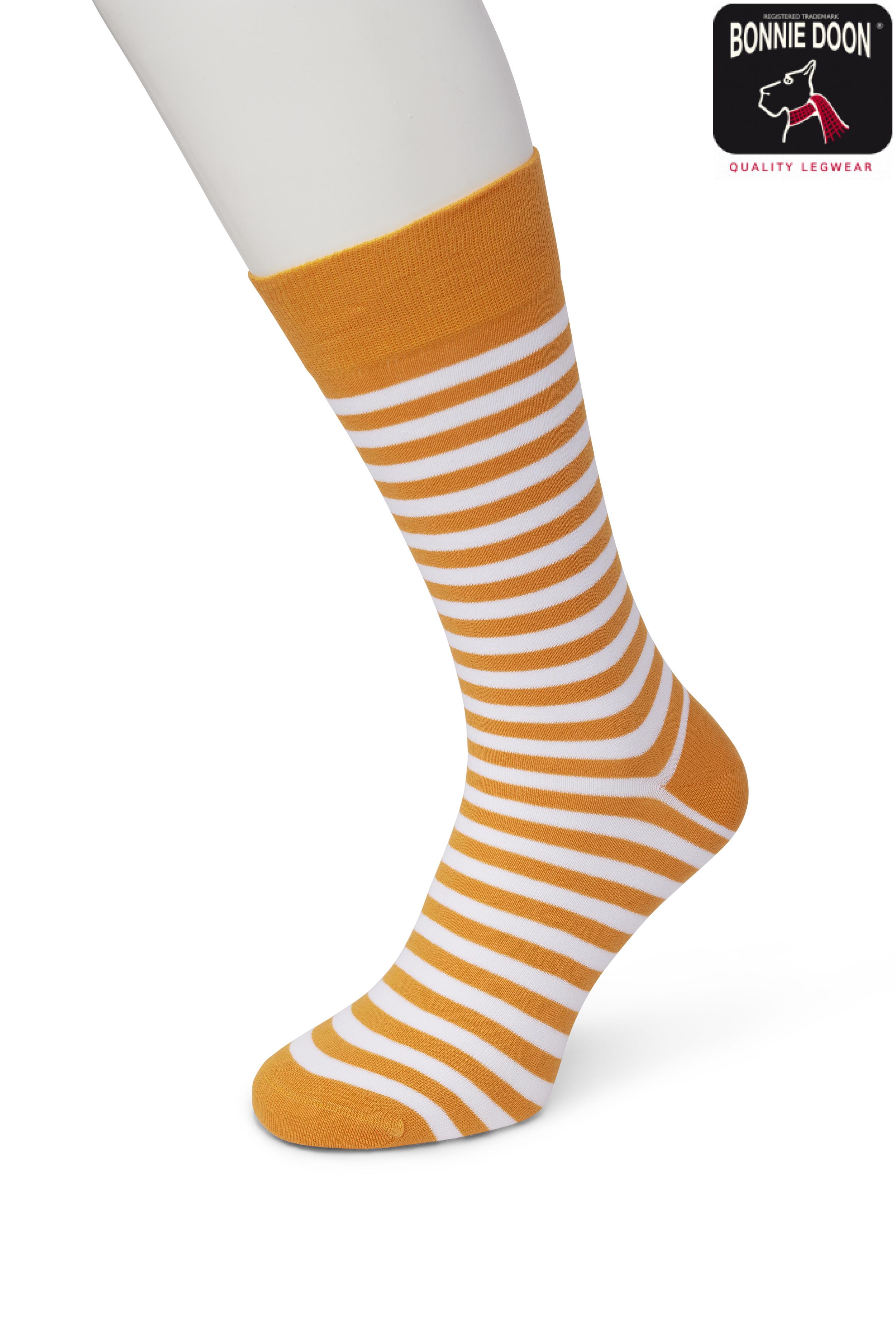 Basic Stripe sock Soft orange
