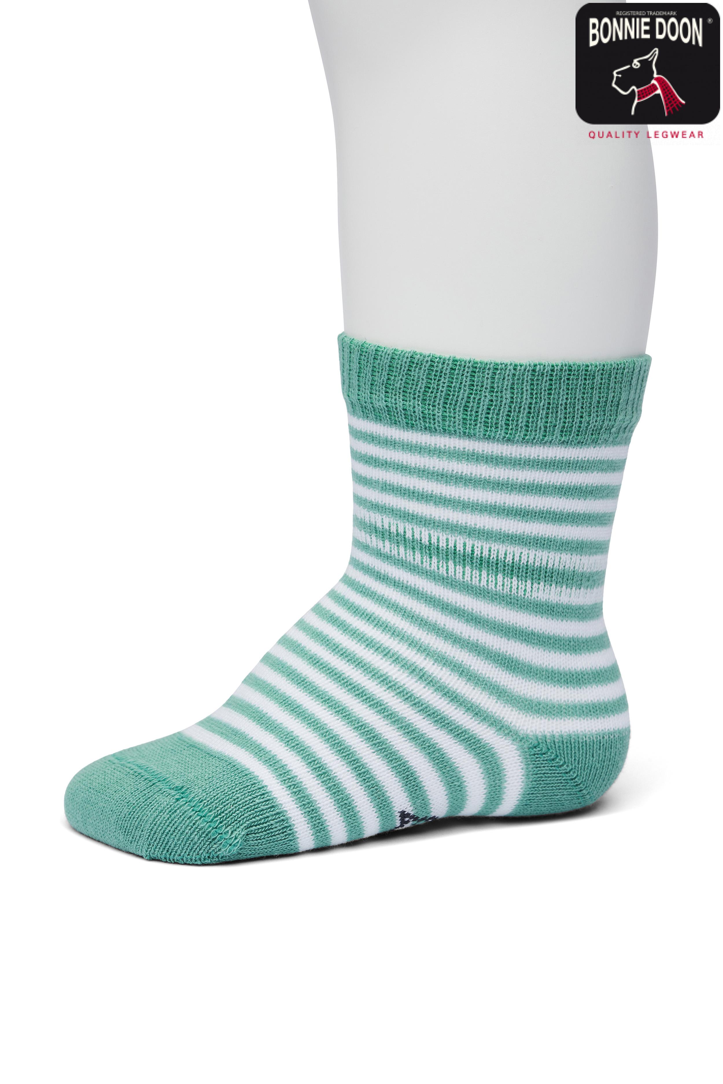 Basic Stripe sock Organic Beryl green