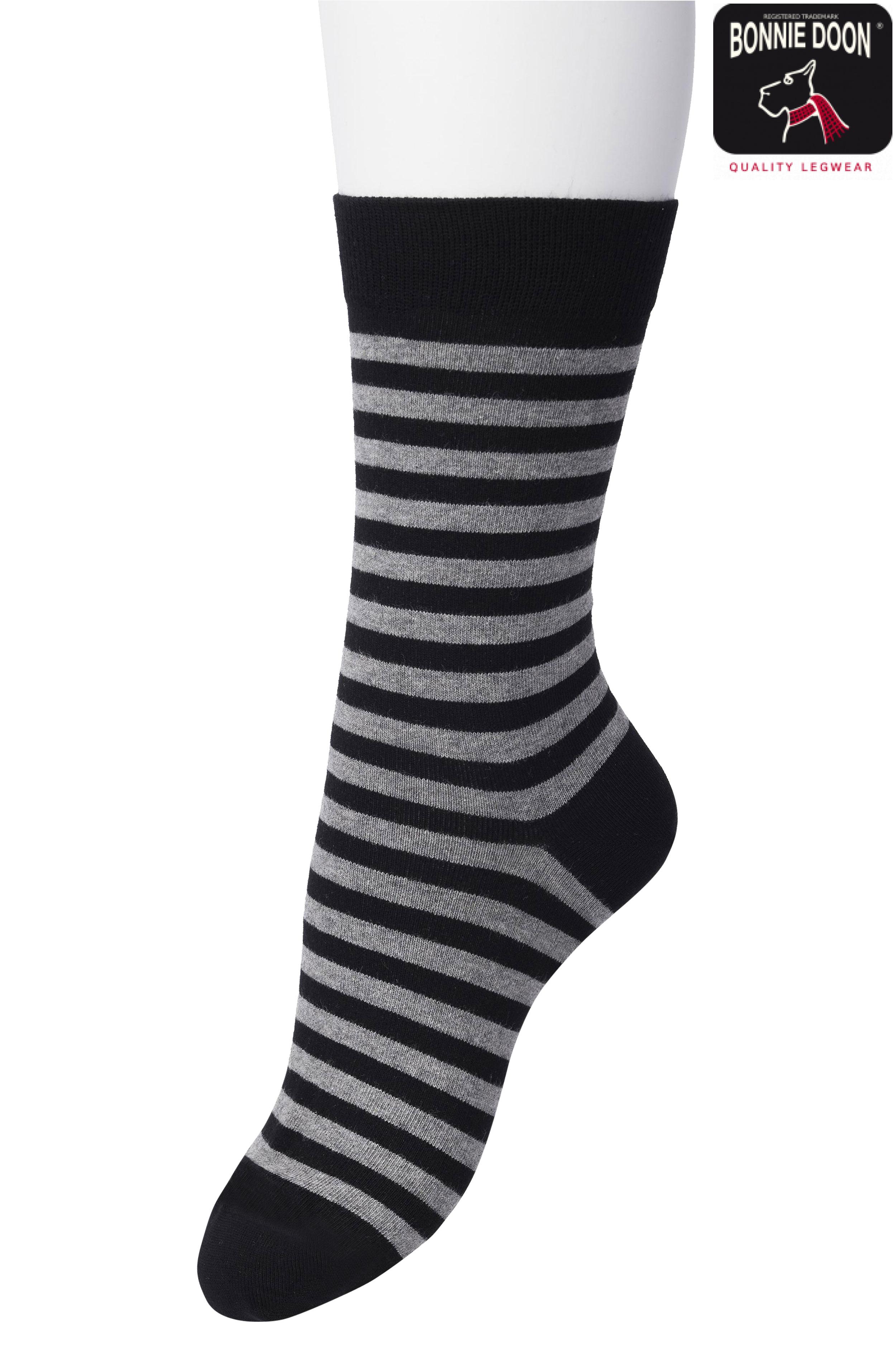 Basic Stripe sock Black grey