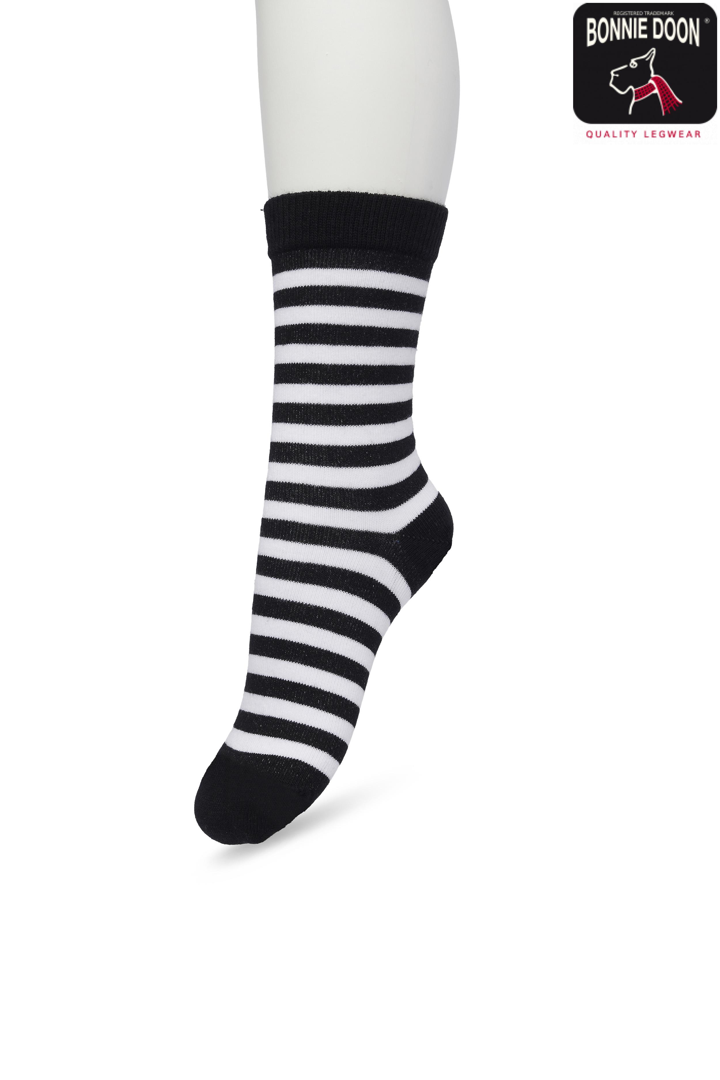 Basic Stripe sock Black white