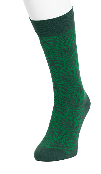 Botanical Leaf Sock Trekking green