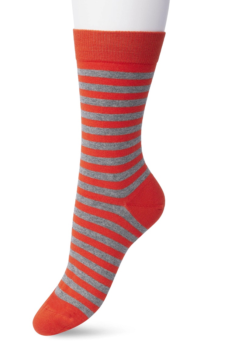 Basic Stripe Sock Poinciana