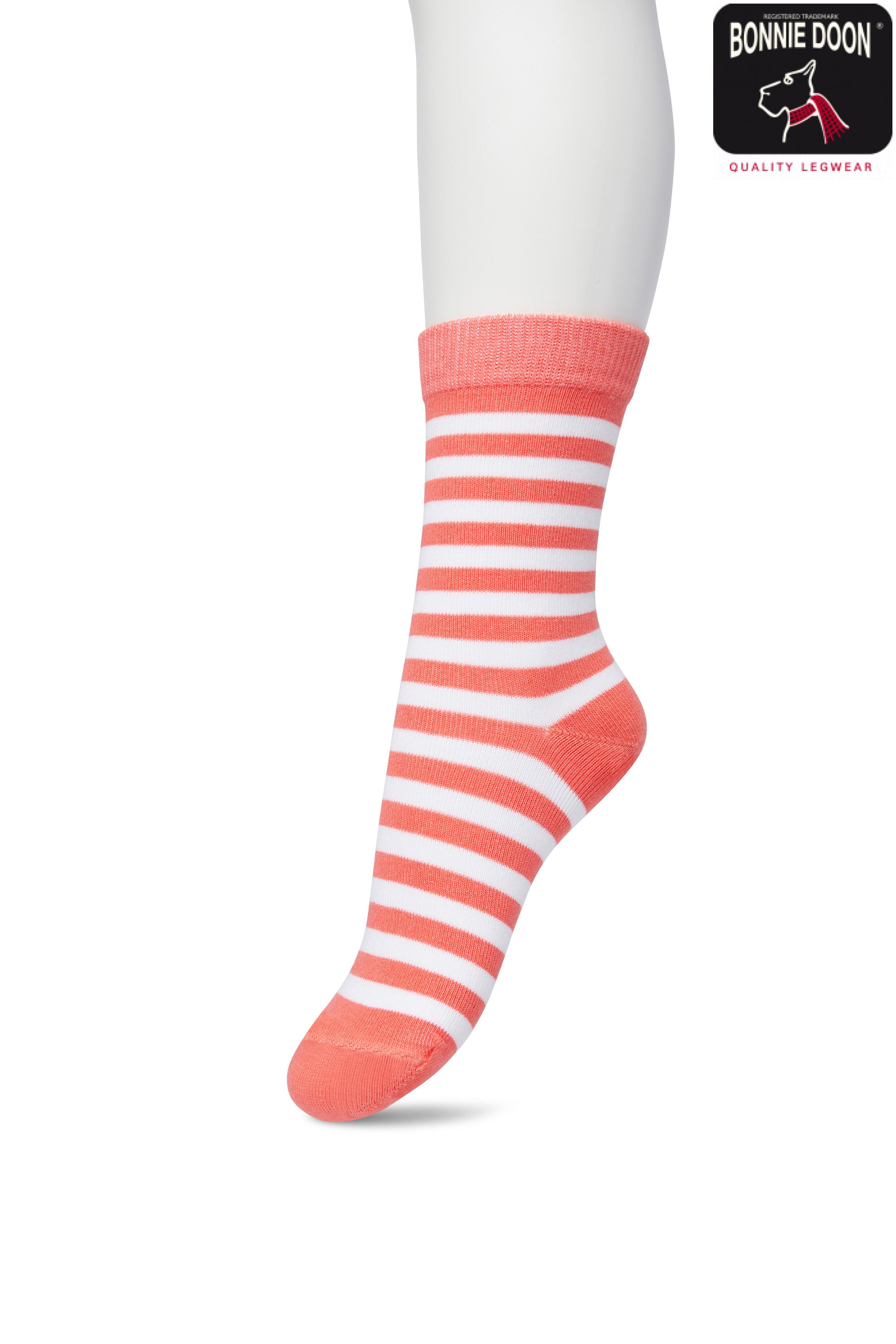 Basic Stripe sock Coral