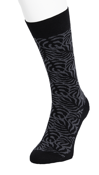 Botanical Leaf Sock Black