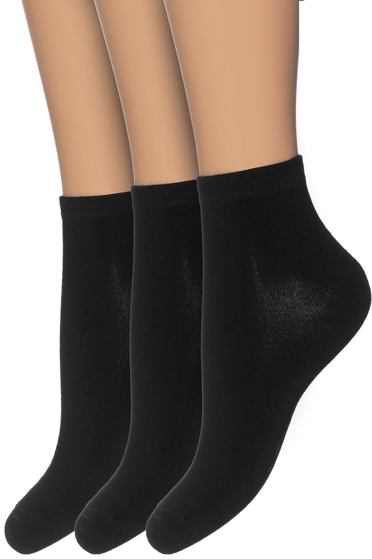 Bamboo Short Sock (3 paar) Black