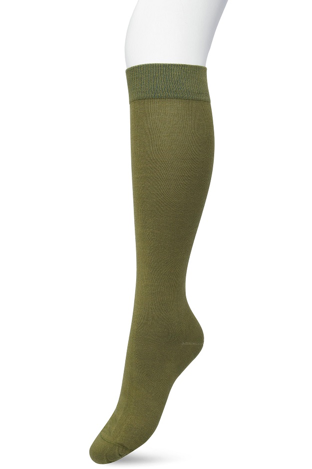 Cotton Knee-High Dark olive