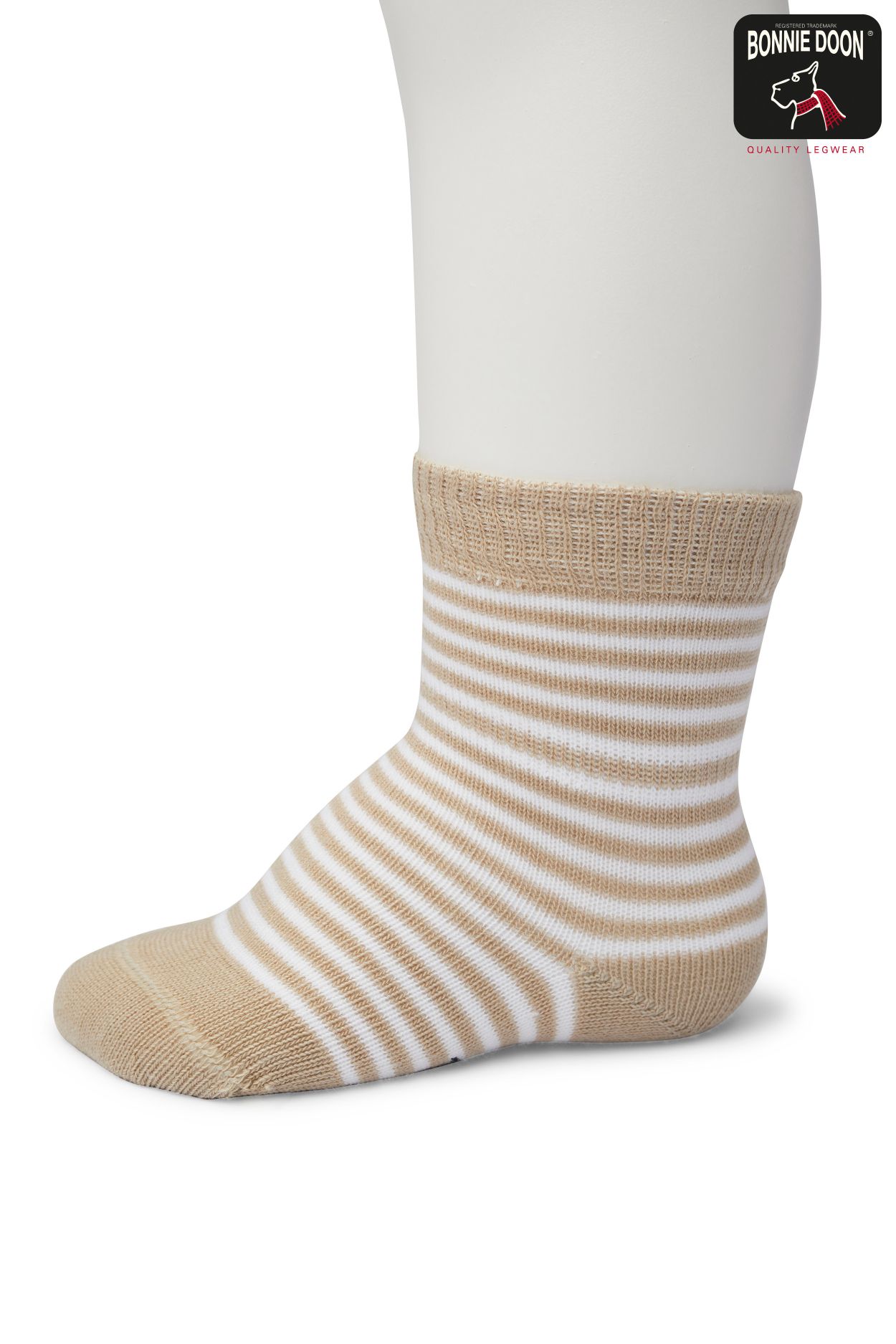 Basic Stripe sock Organic Grey morn