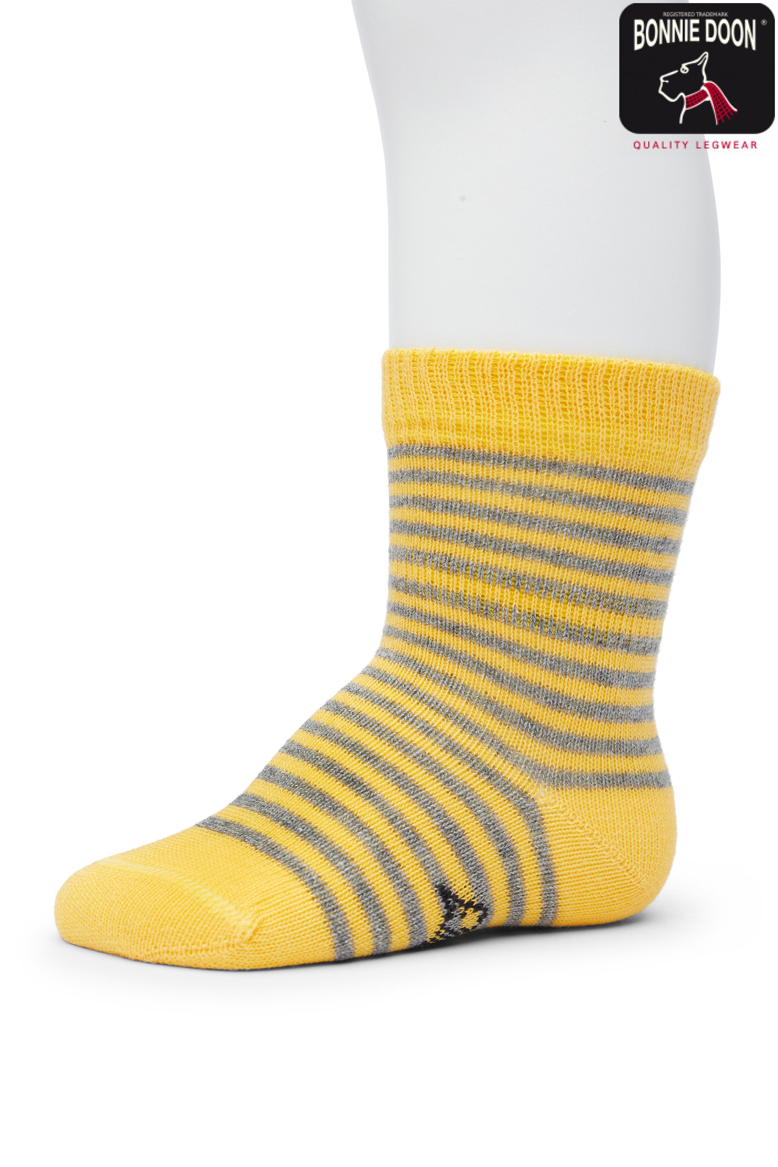 Basic Stripe sock Organic Golden cream