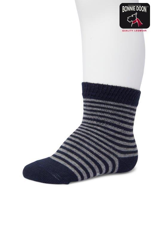 Basic Stripe sock Organic Dark blue