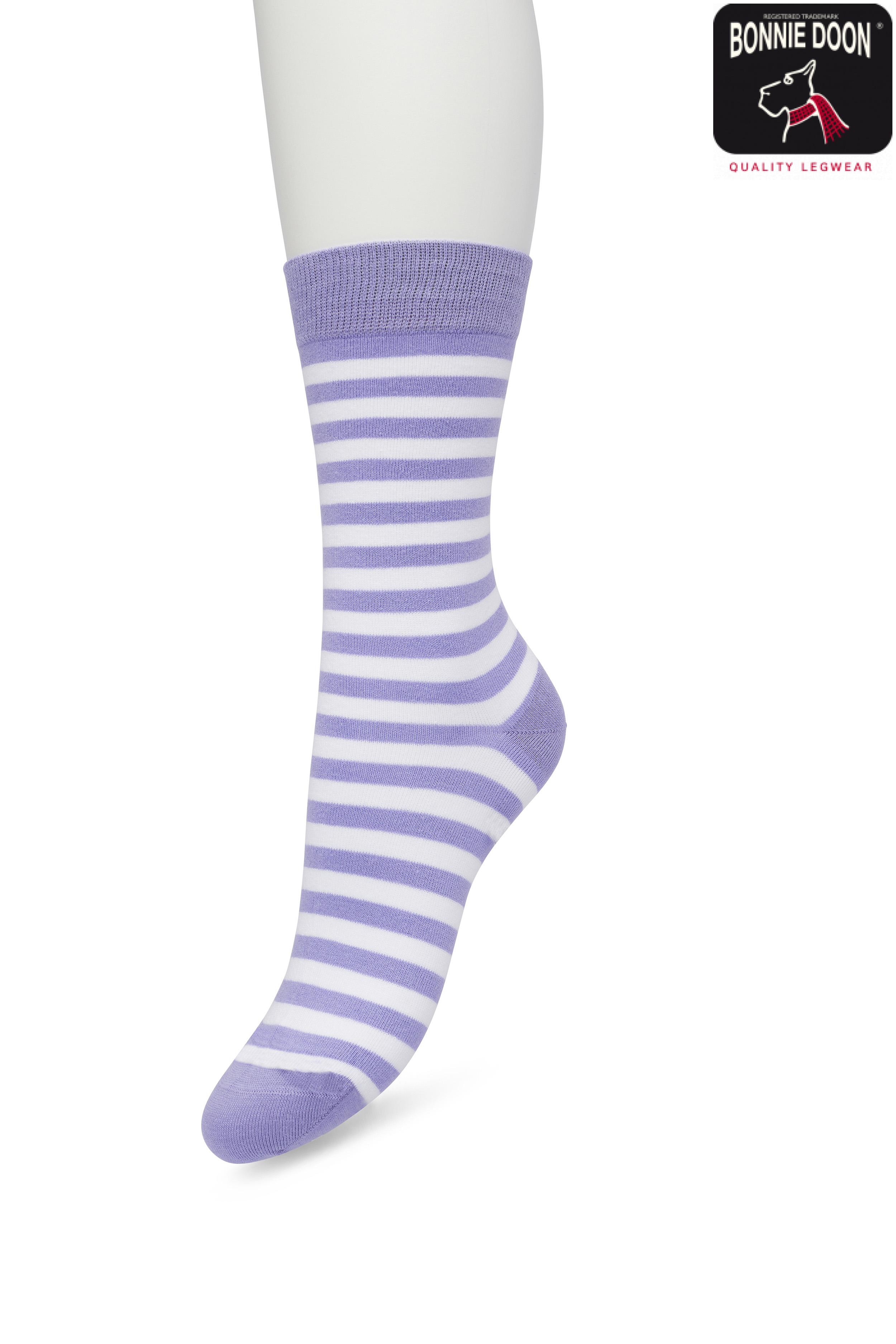 Basic Stripe Sock Lilac