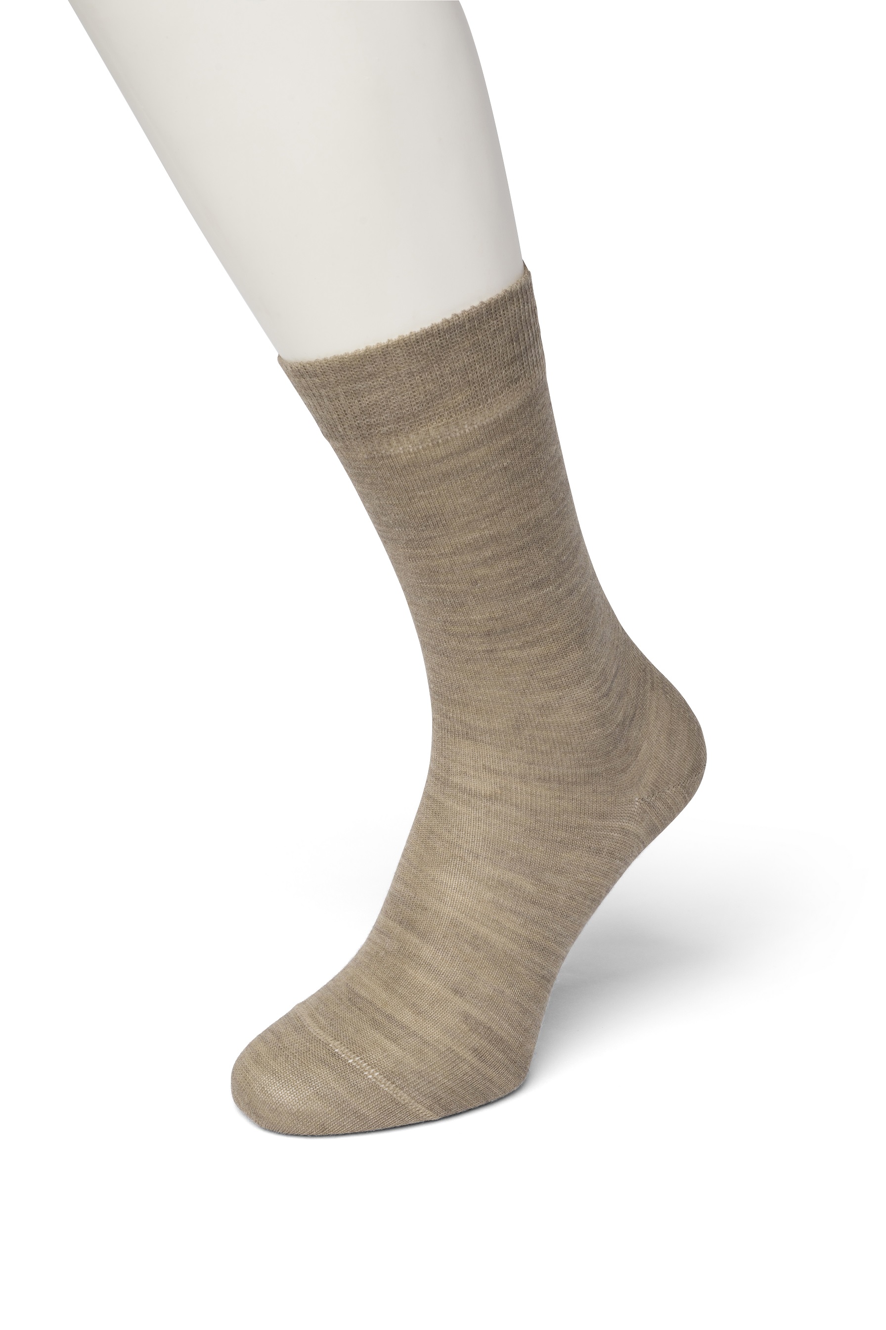 Wool/Cotton Sock Taupe heather