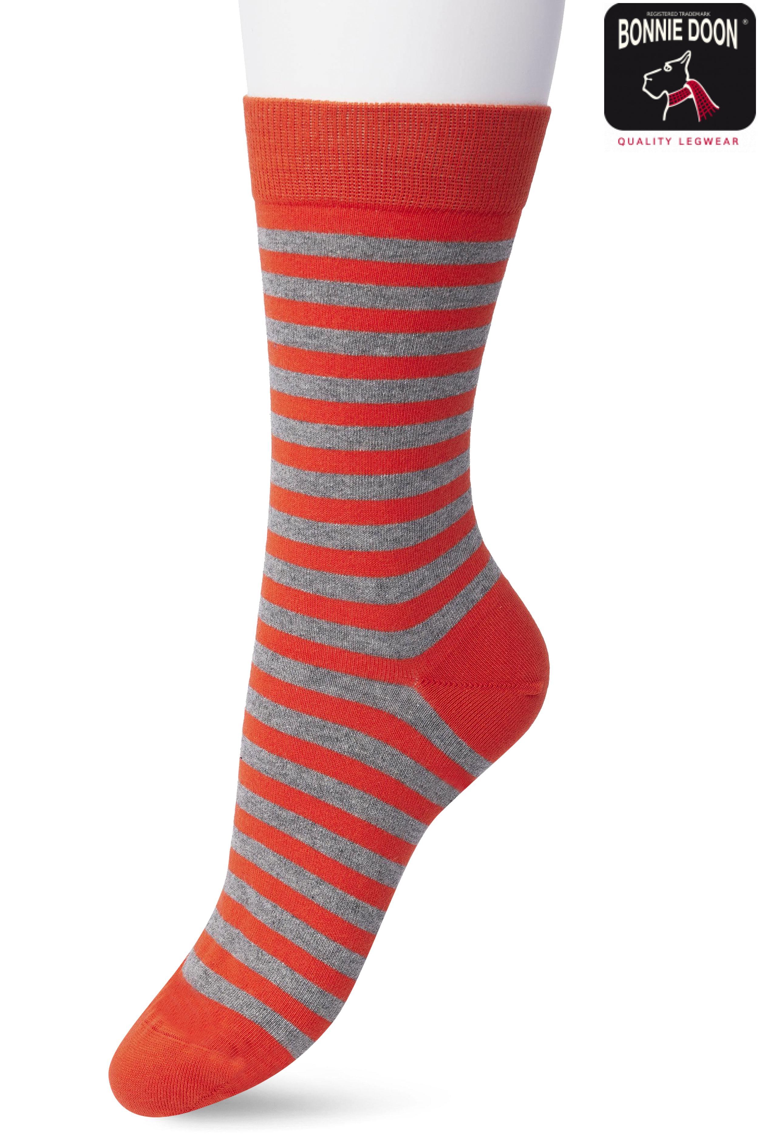 Basic Stripe Sock Poinciana